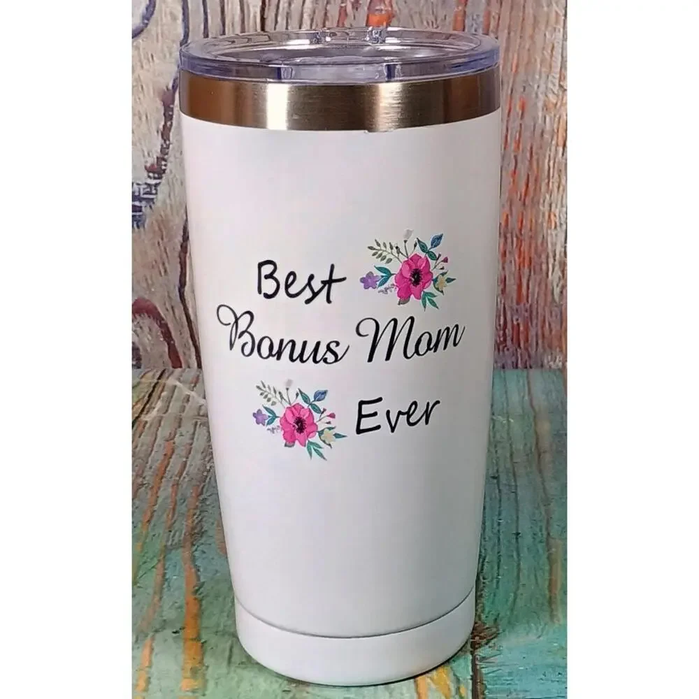 Best Bonus Mom Ever Stainless Steel‎ Travel Tumbler with Straw